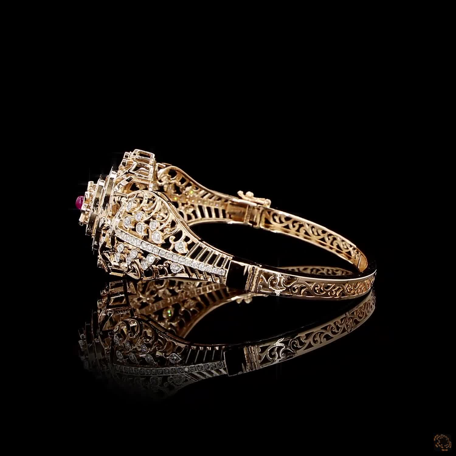 Ruby Diamond Bracelet in 18KT Rose Gold