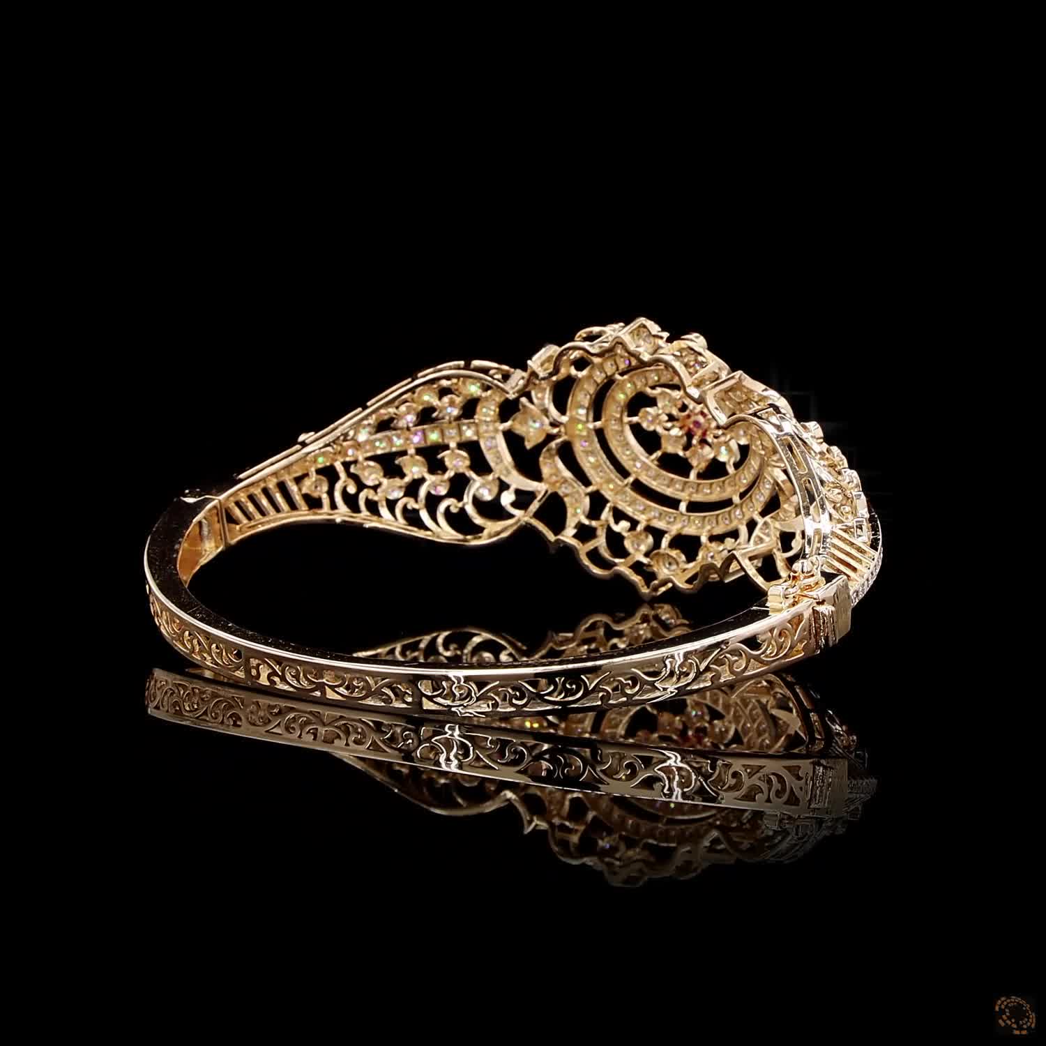 Ruby Diamond Bracelet in 18KT Rose Gold