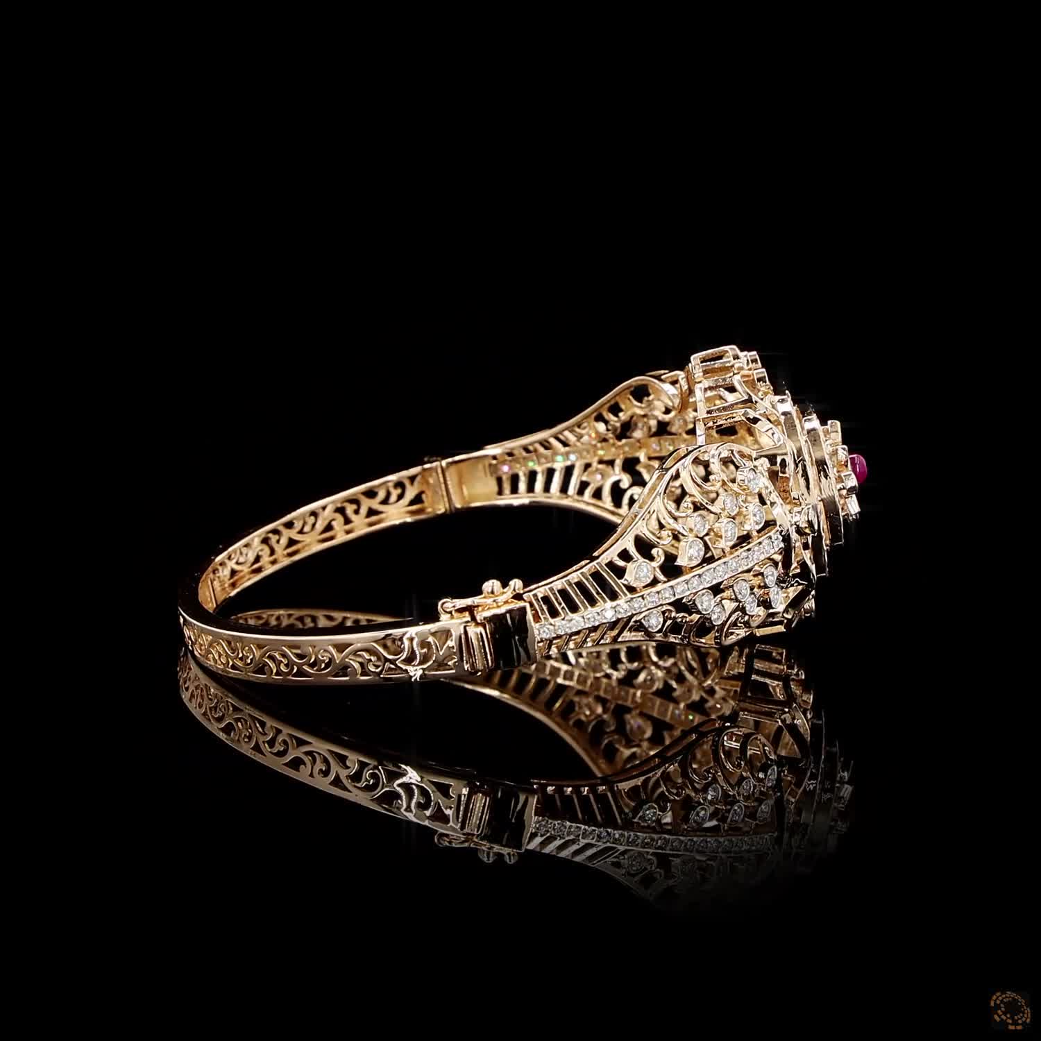 Ruby Diamond Bracelet in 18KT Rose Gold