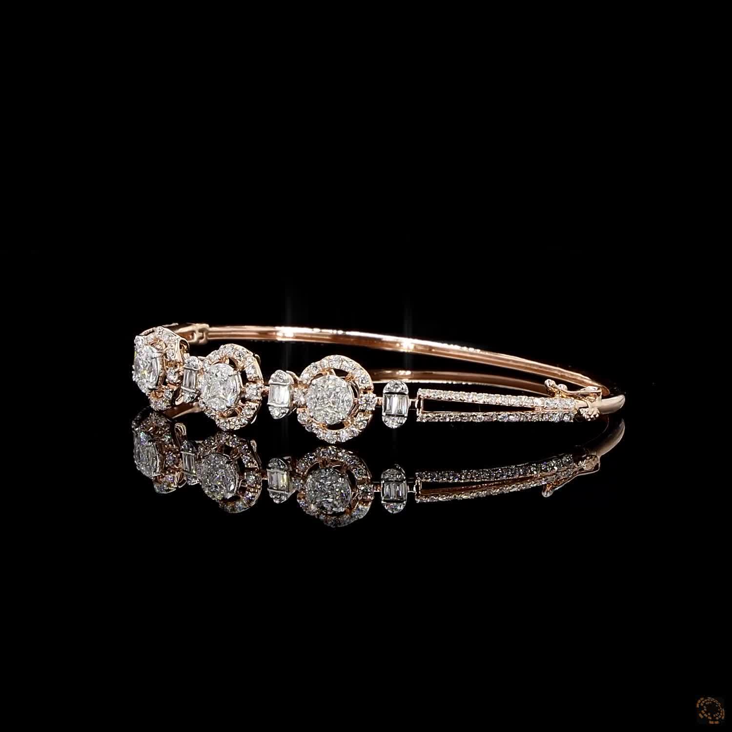 Diamond Bracelet in 18KT Rose Gold