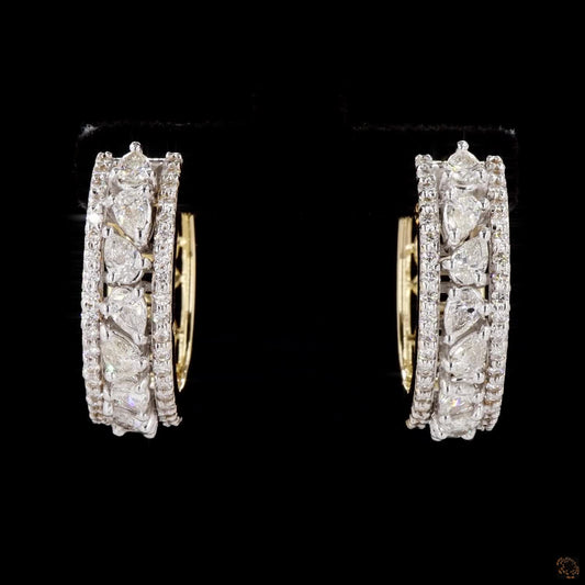 Diamond Earrings in 18KT Yellow Gold