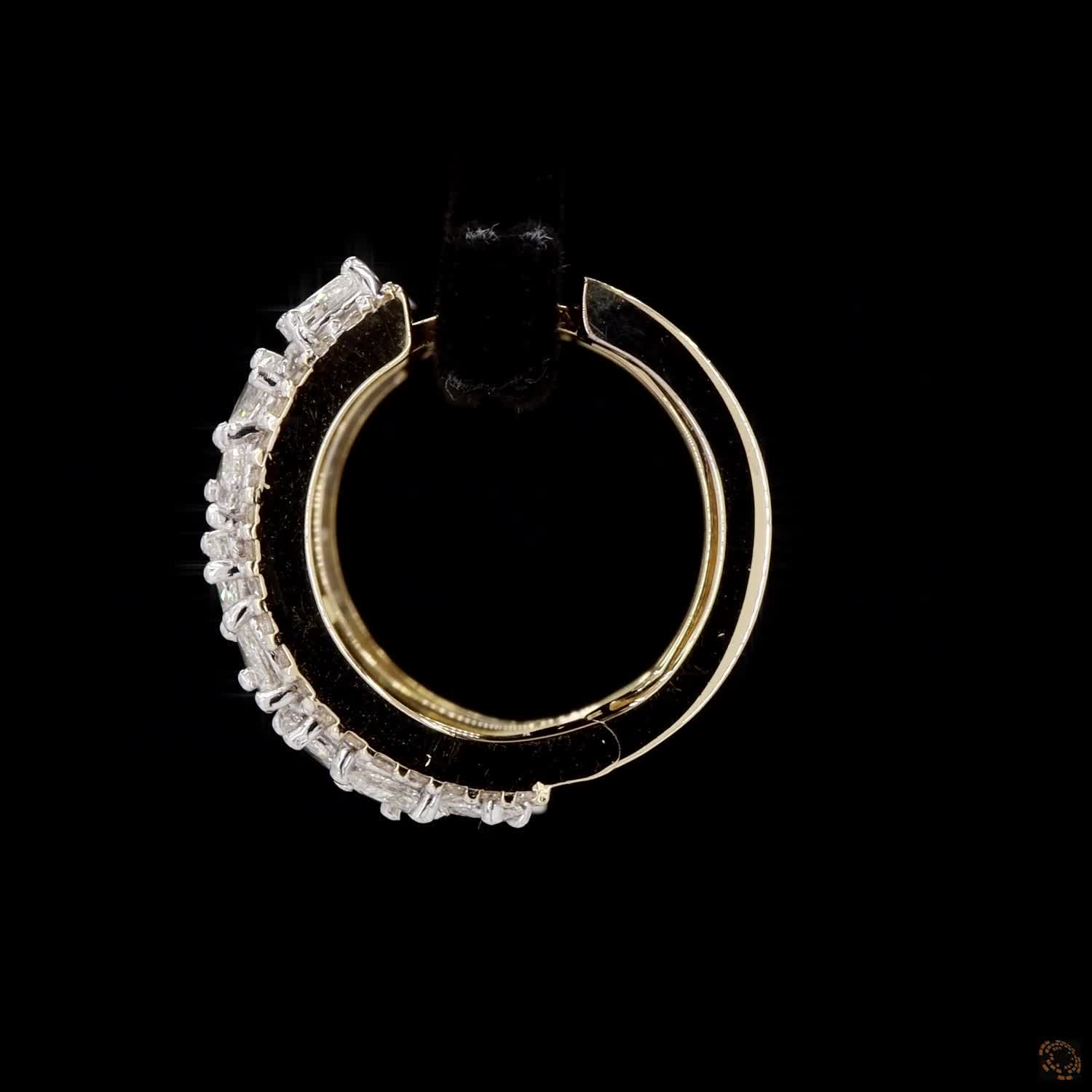 Diamond Earrings in 18KT Yellow Gold
