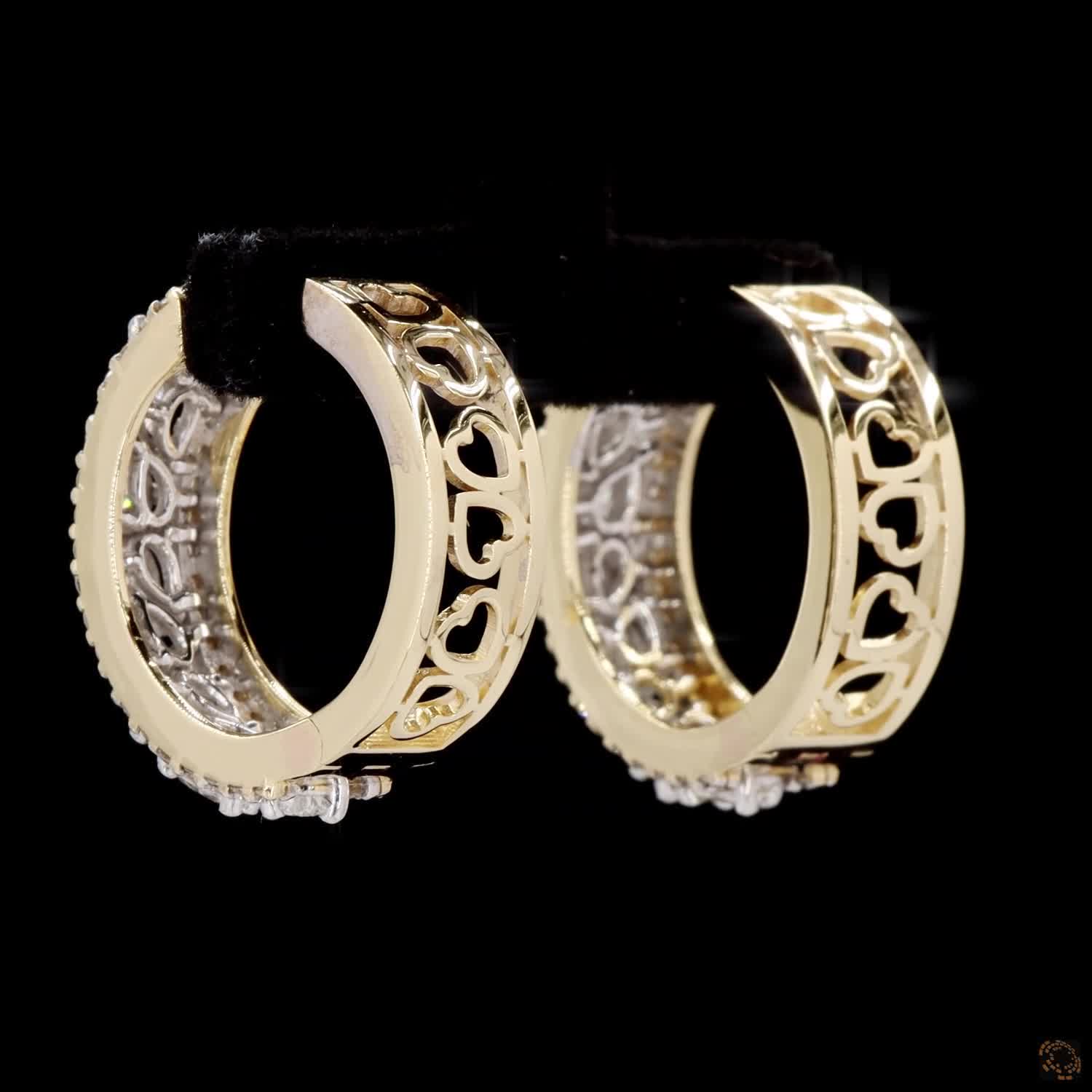 Diamond Earrings in 18KT Yellow Gold
