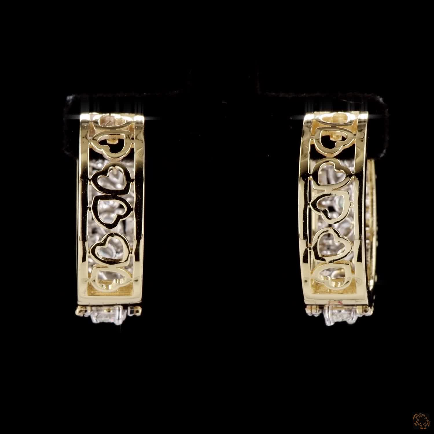 Diamond Earrings in 18KT Yellow Gold