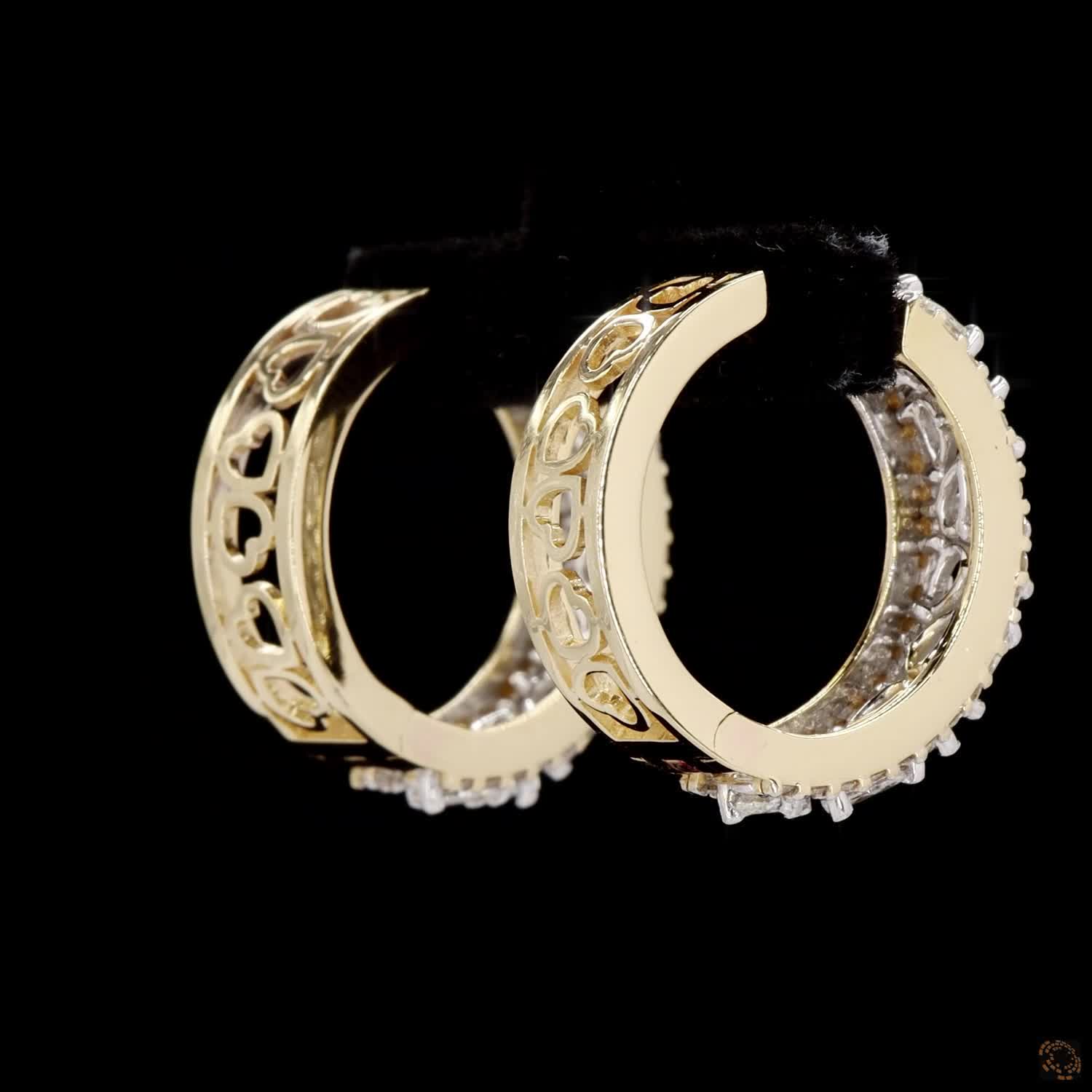 Diamond Earrings in 18KT Yellow Gold