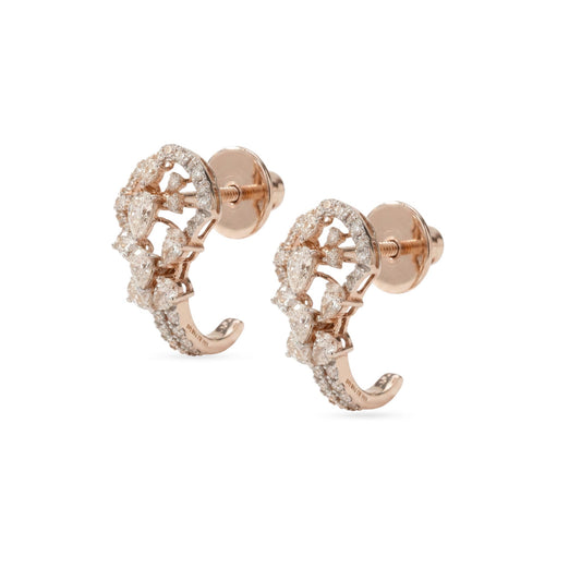 DIAMOND FAN CLUSTER EARRINGS