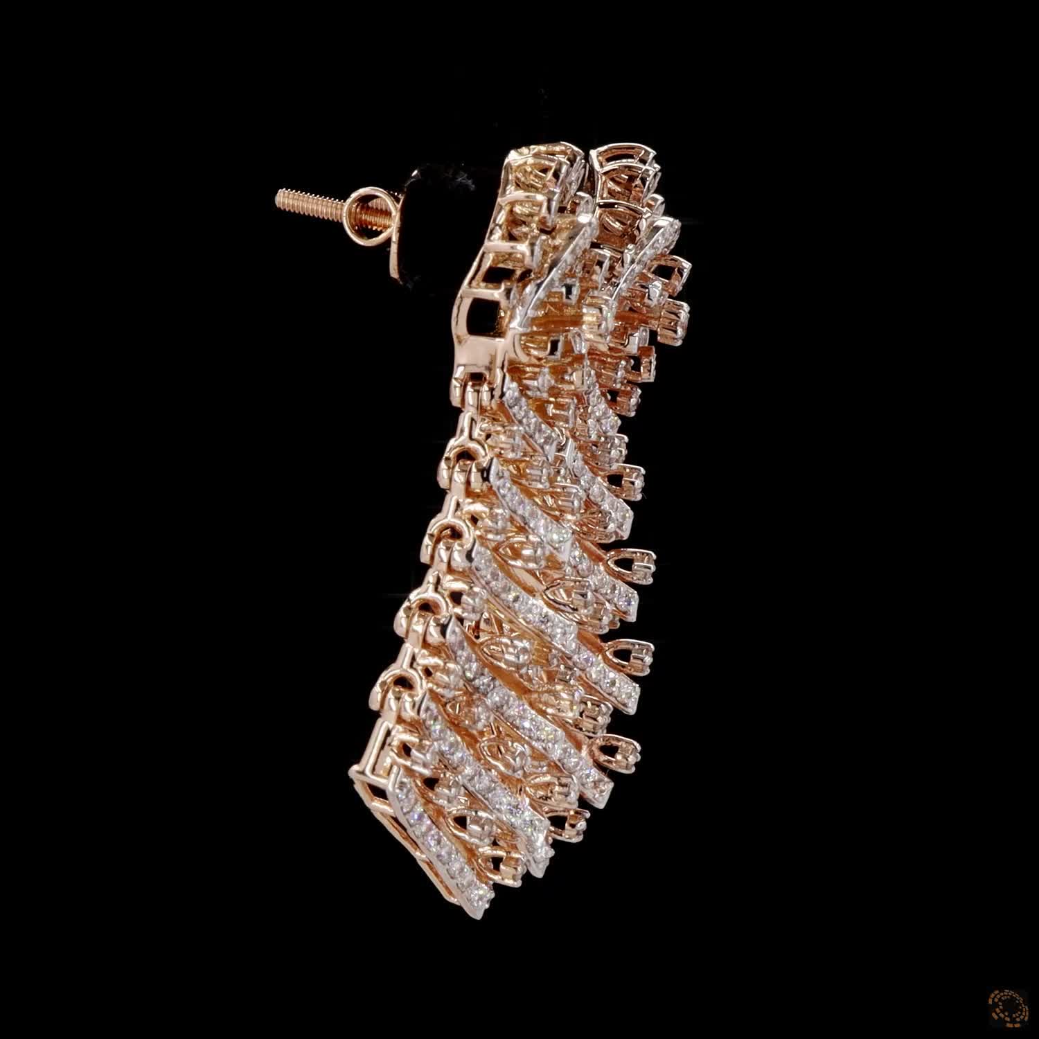 Diamond Earrings in 18KT Rose Gold
