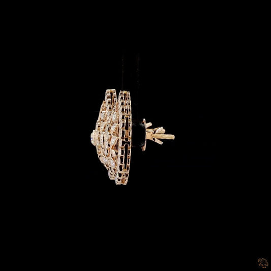 Diamond Earrings in 18KT Yellow Gold