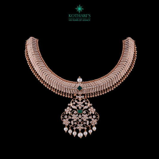 Emerald & Pearl Diamond Necklace