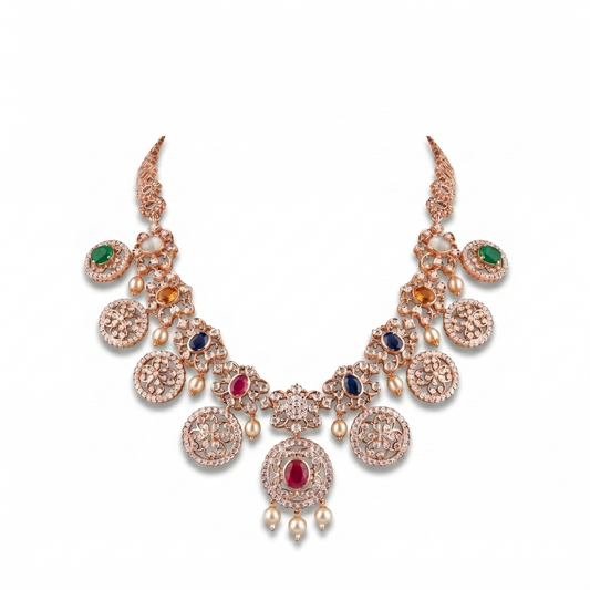 Navratna Diamond Necklace