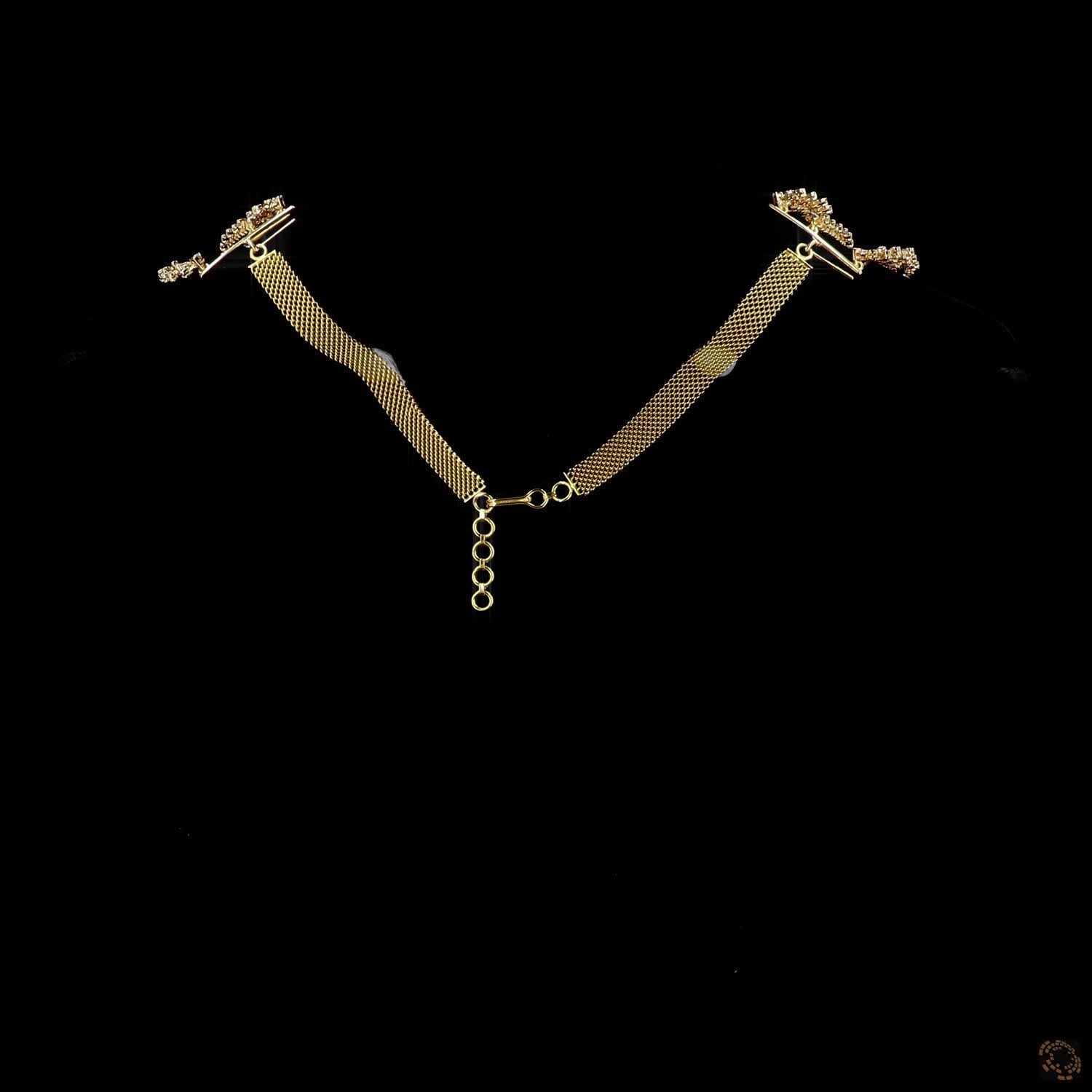 Emerald Diamond Necklace in 18KT Yellow Gold