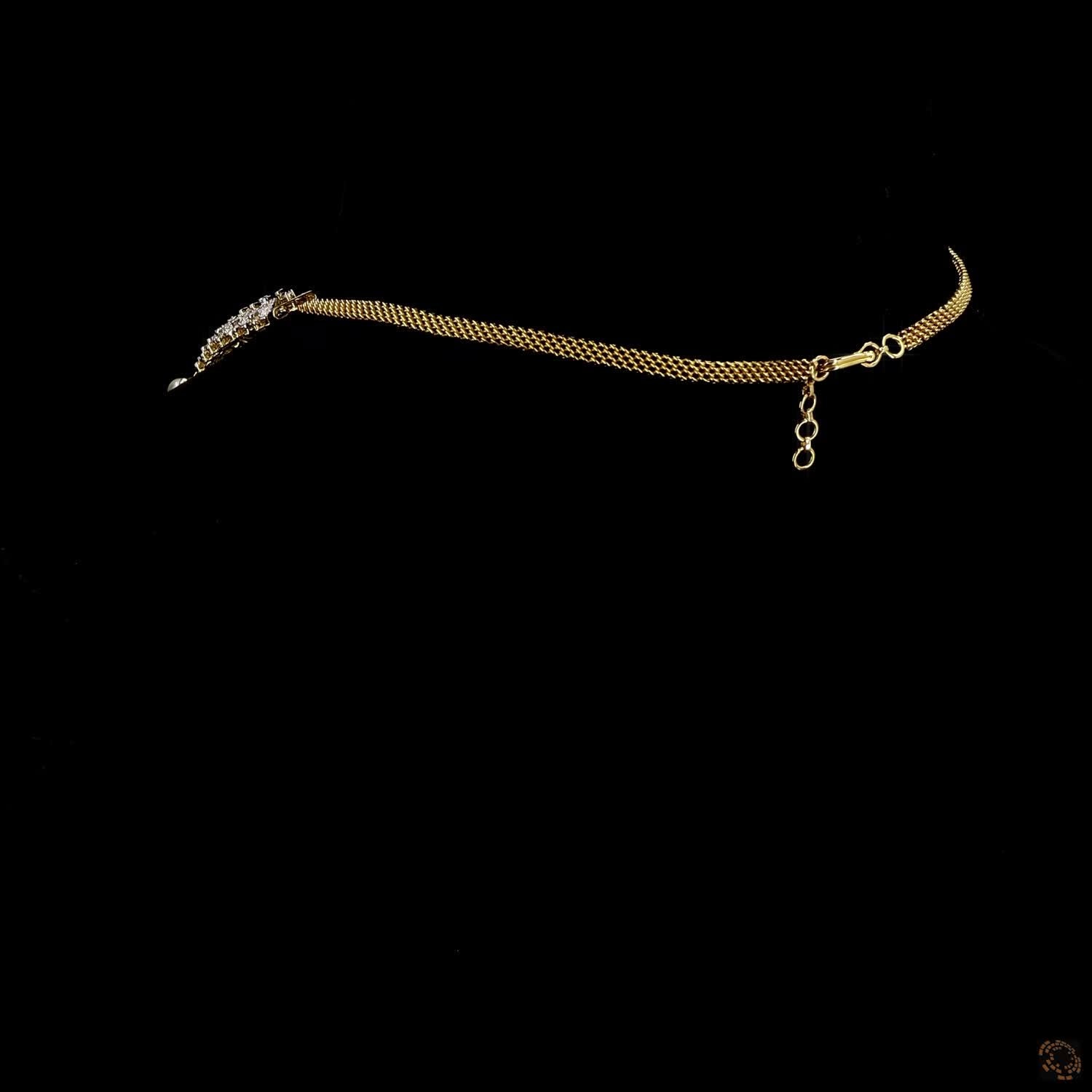 Emerald & Ruby Diamond Necklace in 18KT Yellow Gold