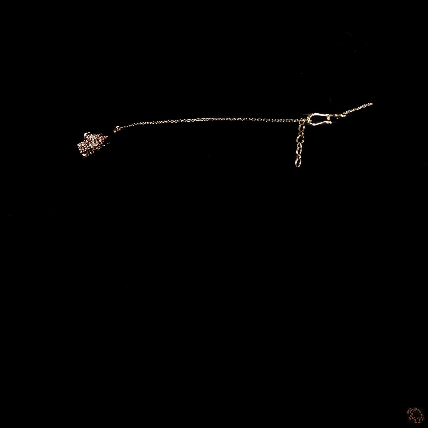Emerald & Ruby Diamond Necklace in 18KT Yellow Gold