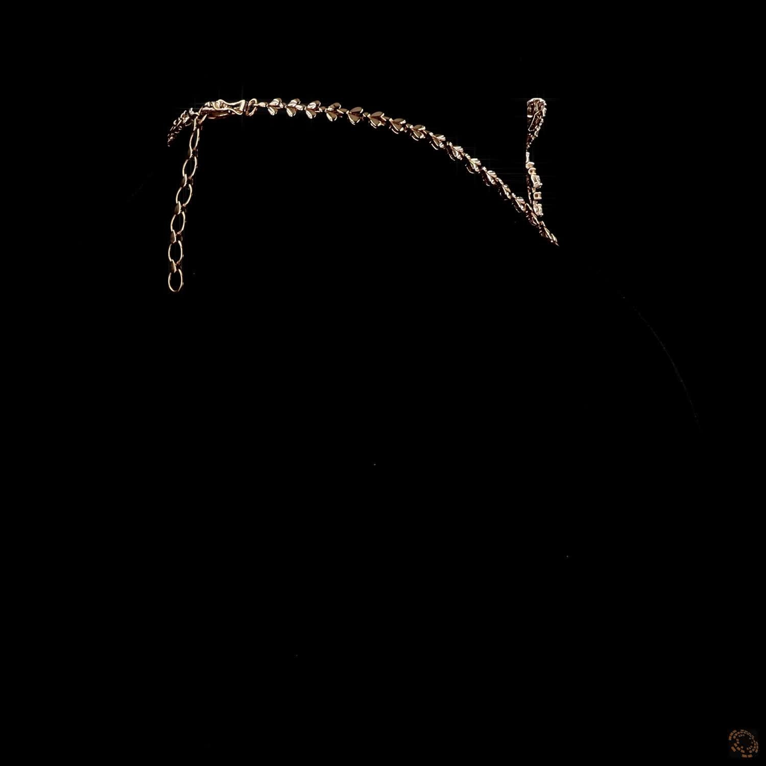 Diamond Necklace Set in 18KT White Gold