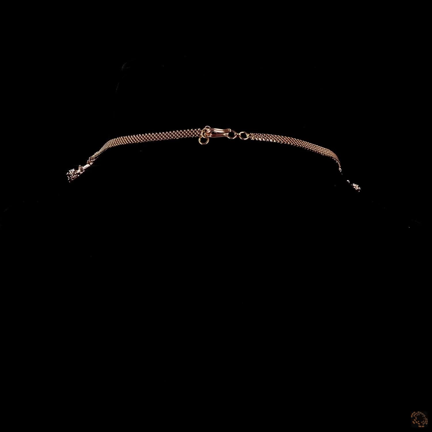 Diamond Necklace Set in 18KT Rose Gold
