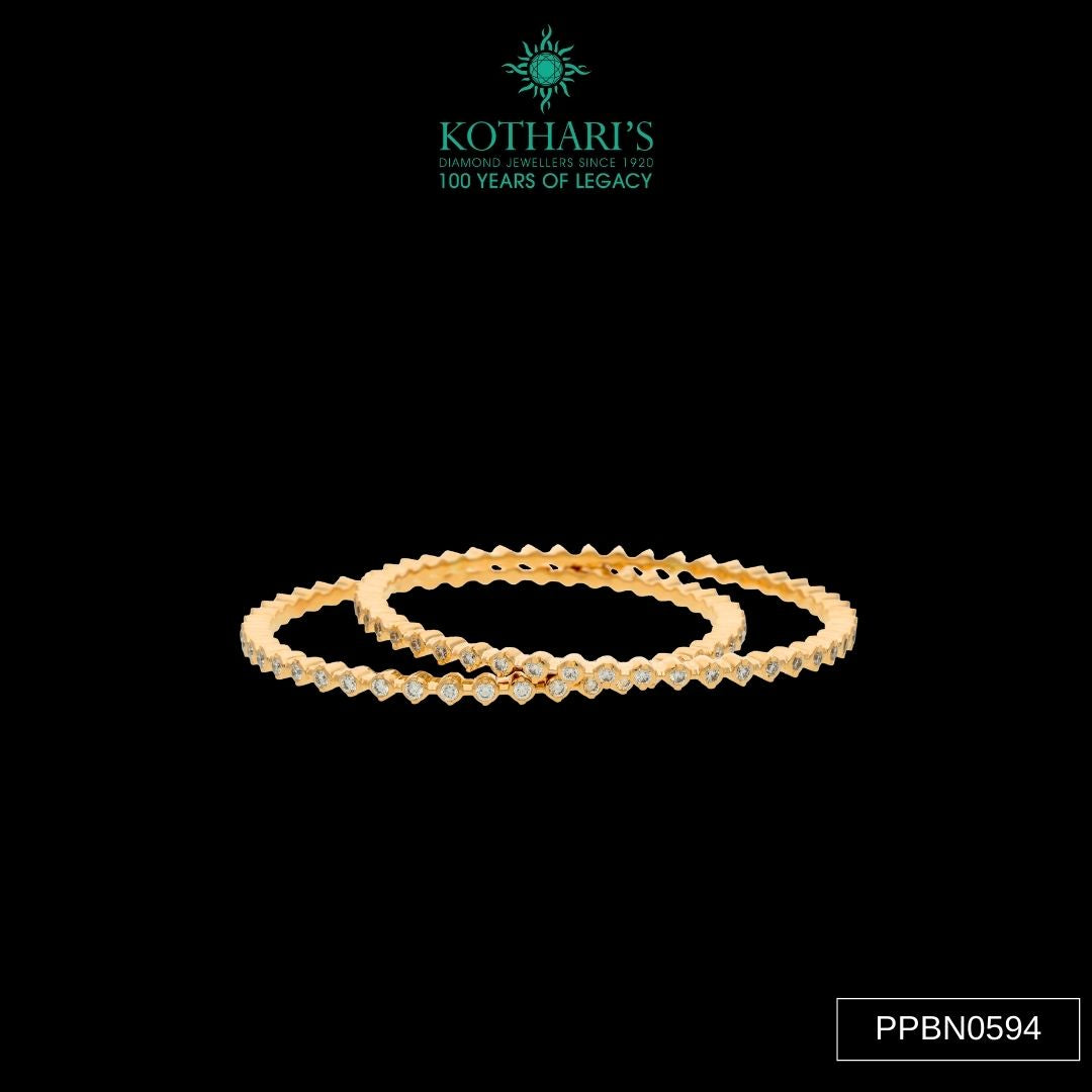 Diamond Bangles in 18KT Yellow Gold