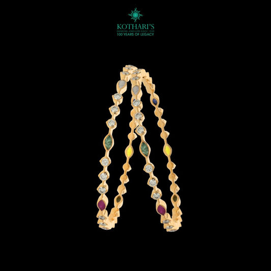 Navratna Stone Diamond Bangles