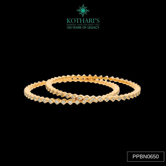 Diamond Bangles in 22KT Yellow Gold