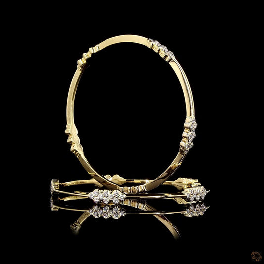 Diamond Bangles in 18KT Yellow Gold