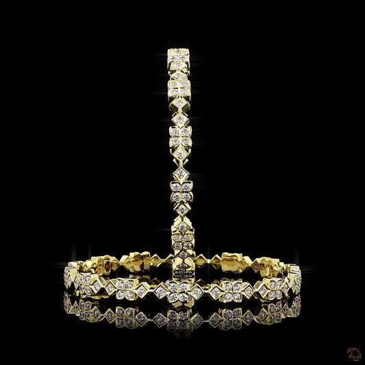 Diamond Bangles in 18KT Yellow Gold