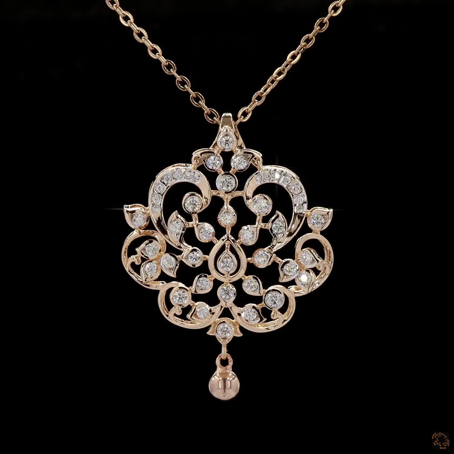 Diamond Pendant in 18KT Yellow Gold