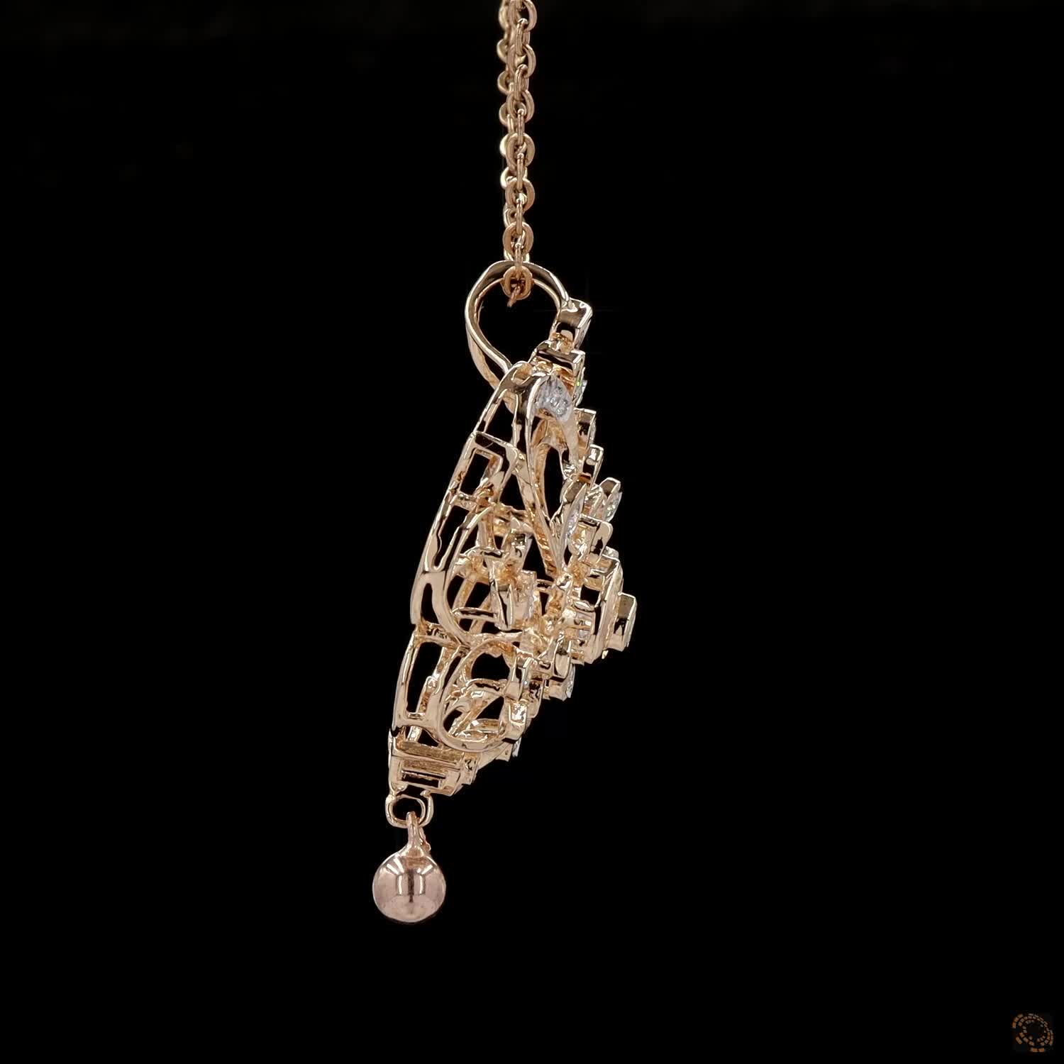 Diamond Pendant in 18KT Yellow Gold