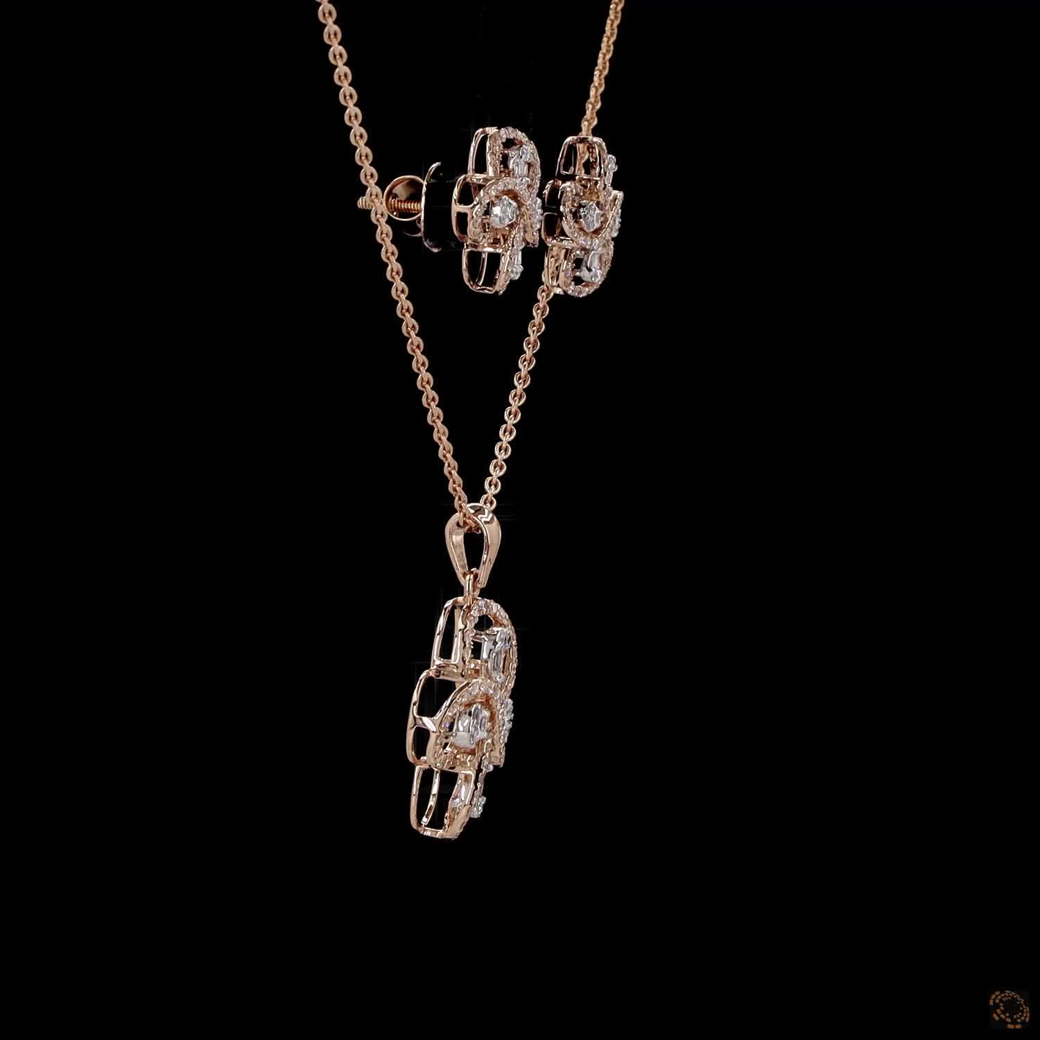Diamond Pendant Set in 18KT Yellow Gold