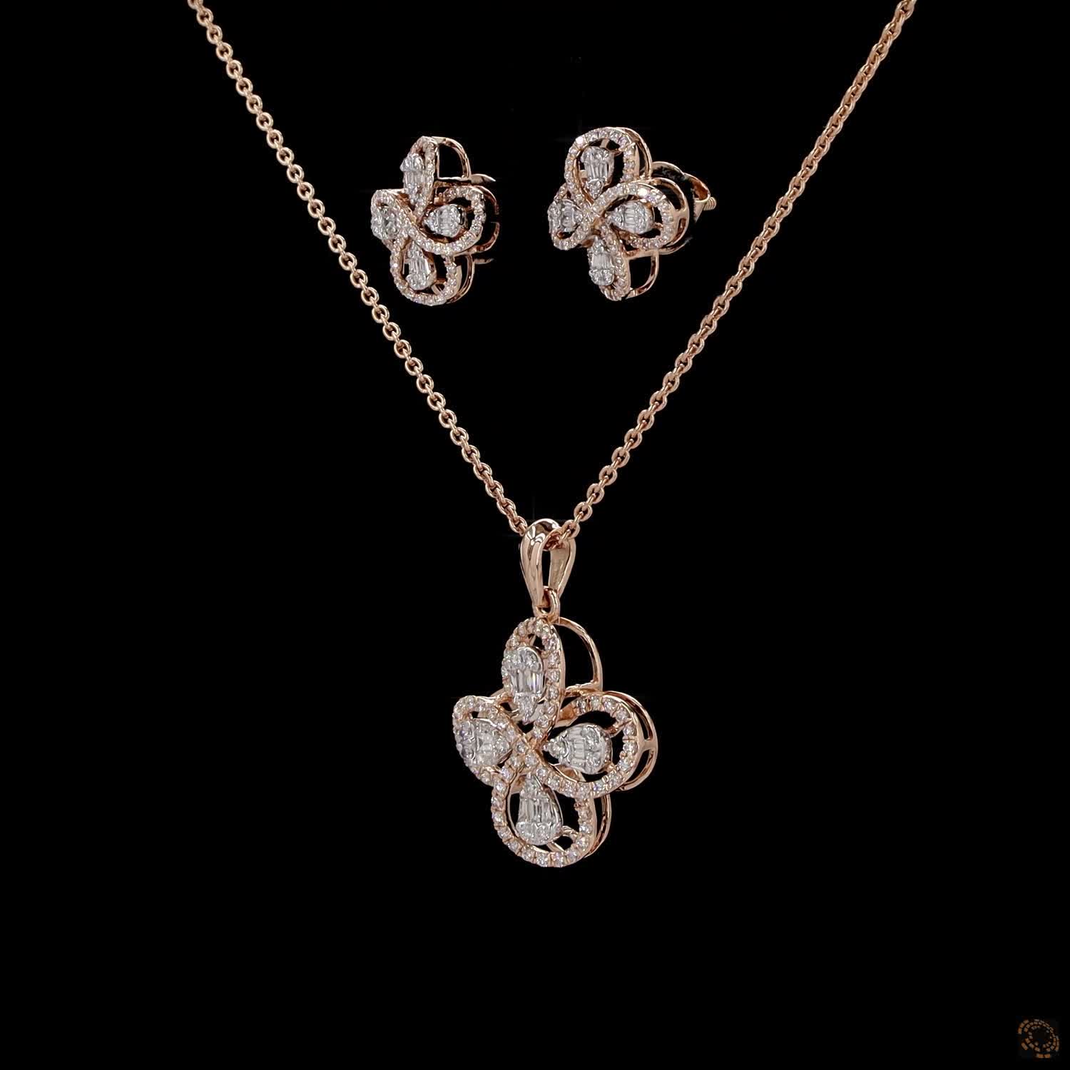 Diamond Pendant Set in 18KT Yellow Gold