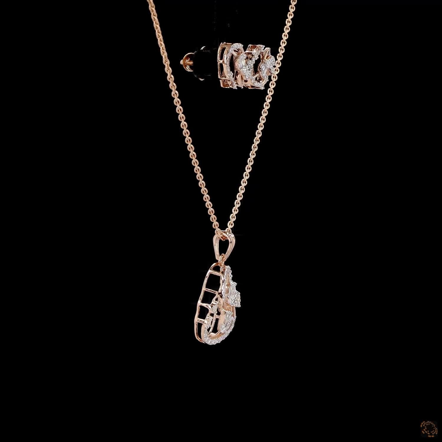Diamond Pendant Set in 18KT Yellow Gold