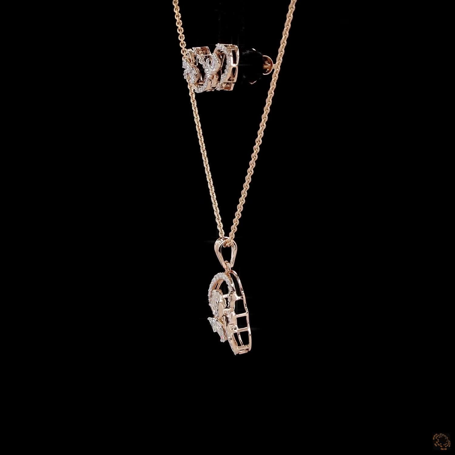 Diamond Pendant Set in 18KT Yellow Gold
