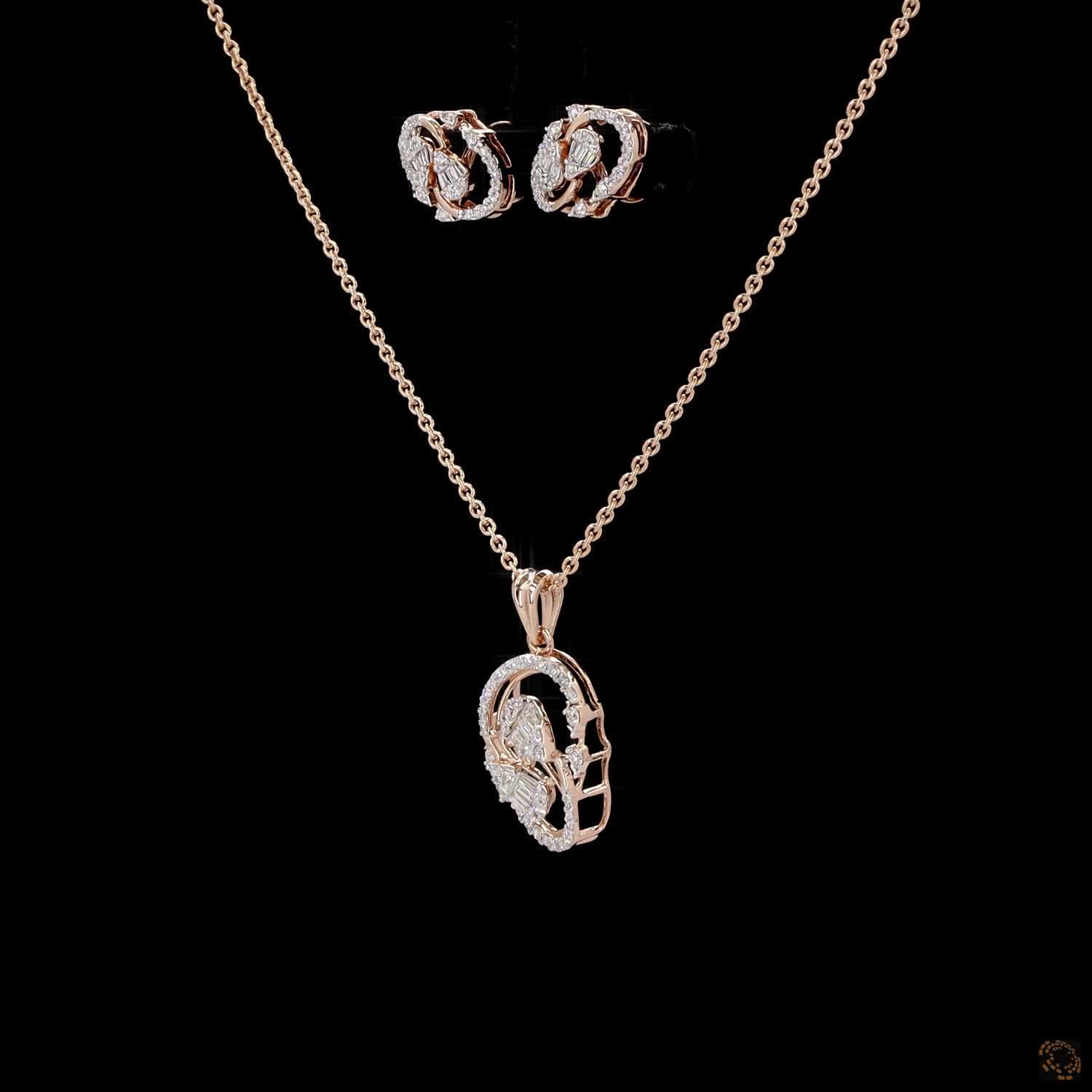 Diamond Pendant Set in 18KT Yellow Gold