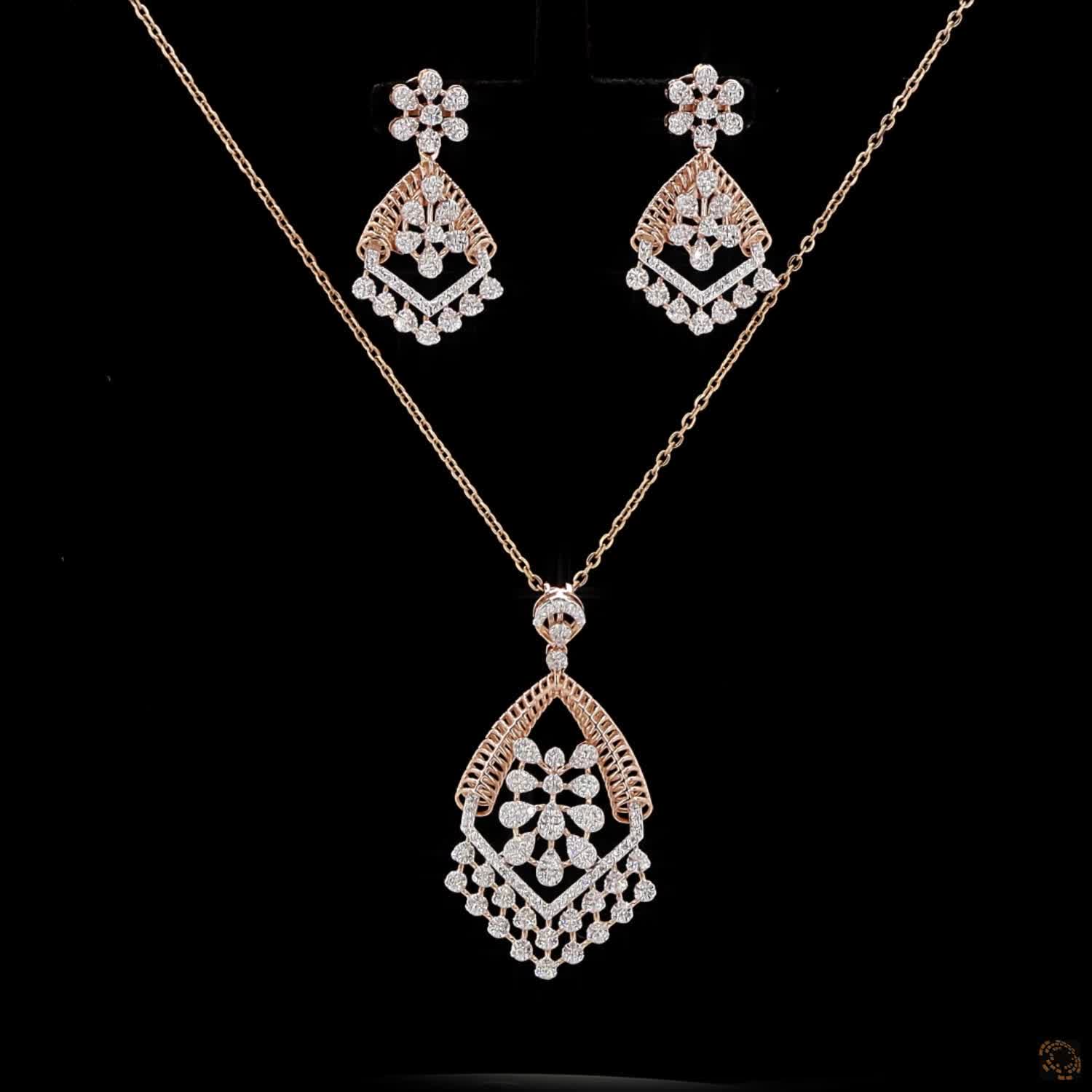 Diamond Pendant Set in 18KT Yellow Gold