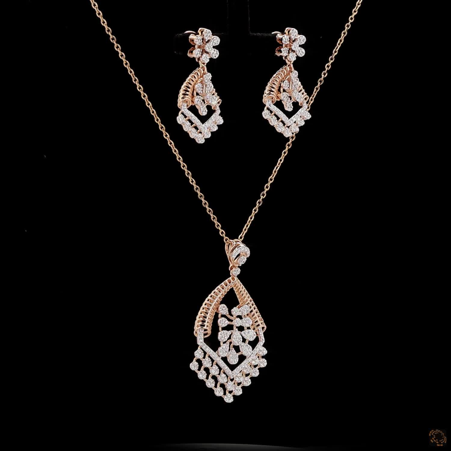 Diamond Pendant Set in 18KT Yellow Gold