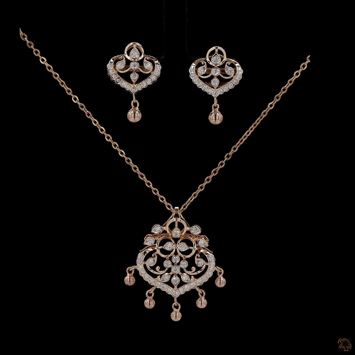 Diamond Pendant Set in 18KT Yellow Gold