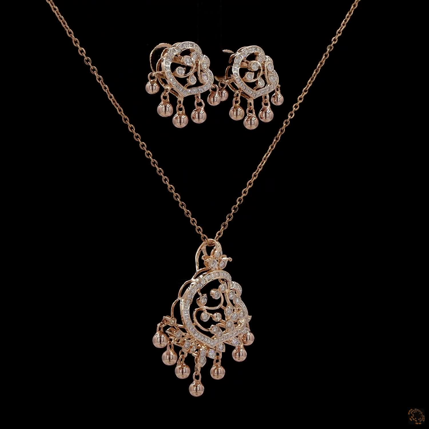 Diamond Pendant Set in 18KT Yellow Gold