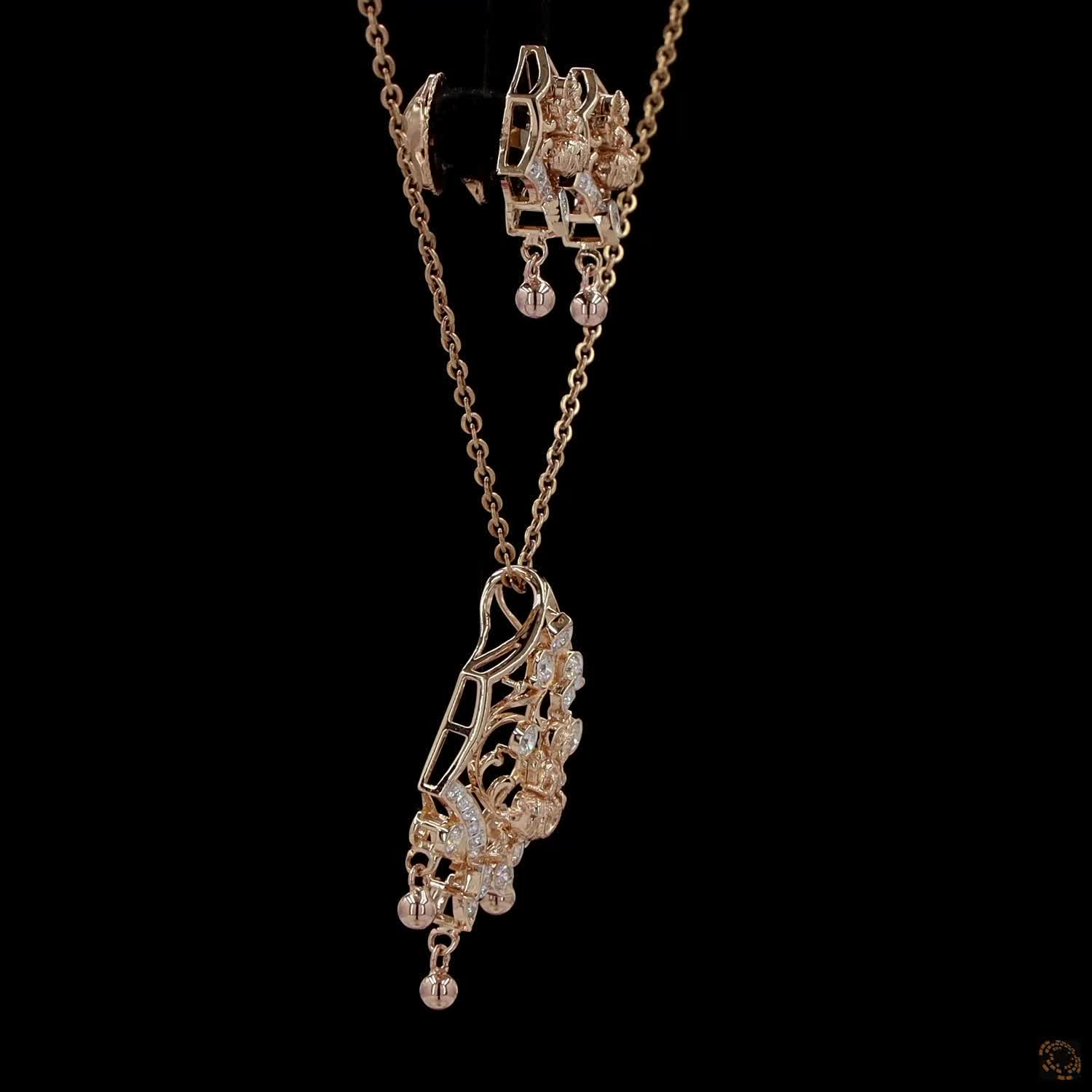 Diamond Pendant Set in 18KT Yellow Gold