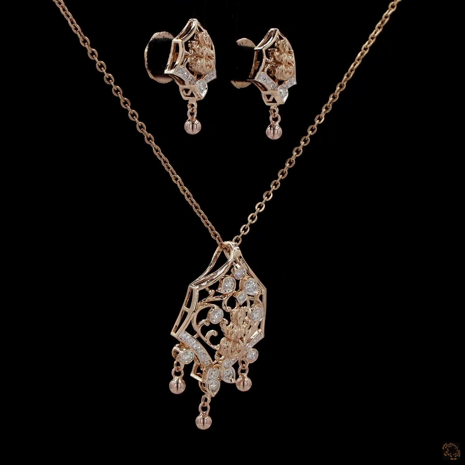 Diamond Pendant Set in 18KT Yellow Gold