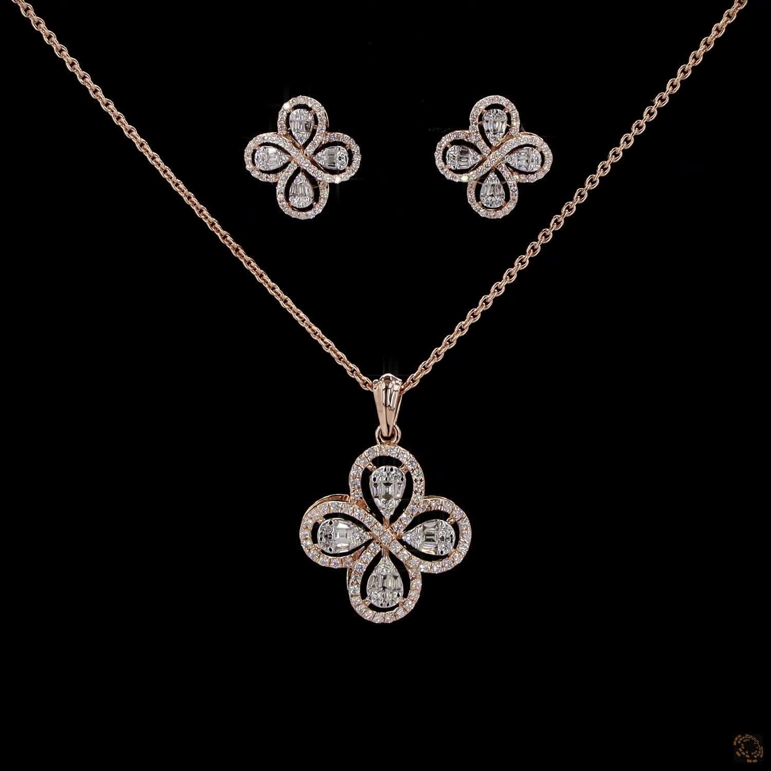 Diamond Pendant Set in 18KT Yellow Gold