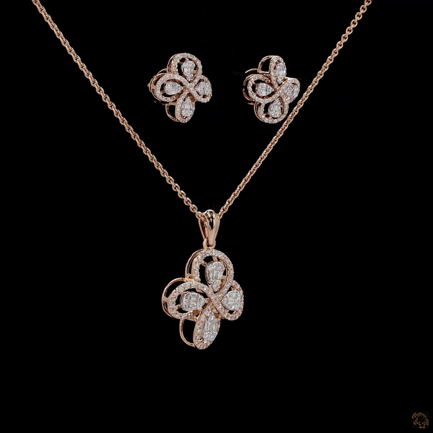 Diamond Pendant Set in 18KT Yellow Gold