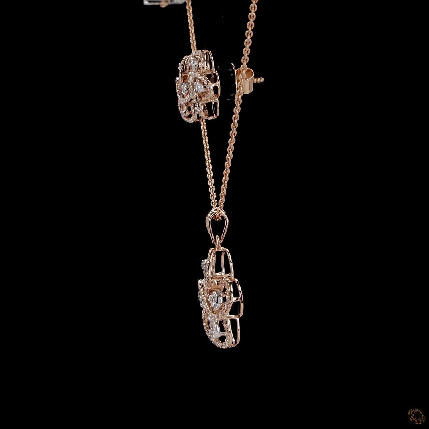 Diamond Pendant Set in 18KT Yellow Gold
