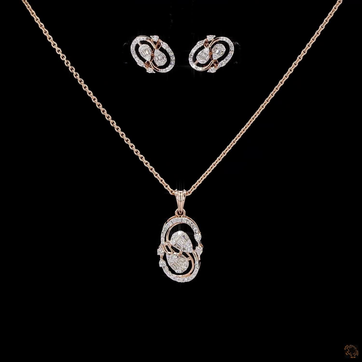 Diamond Pendant Set in 18KT Yellow Gold