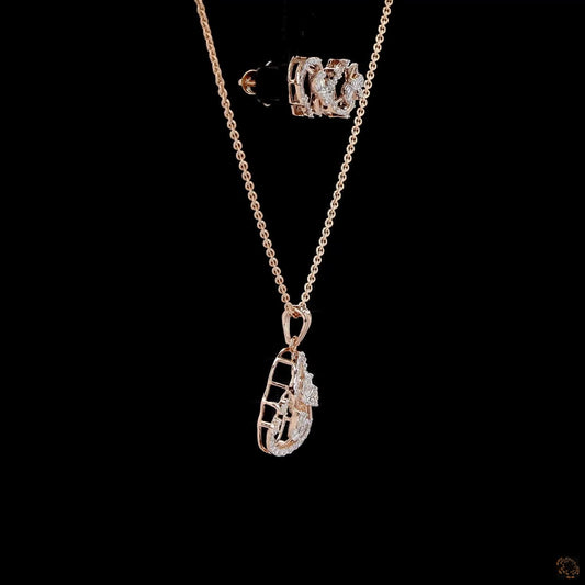 Diamond Pendant Set in 18KT Yellow Gold