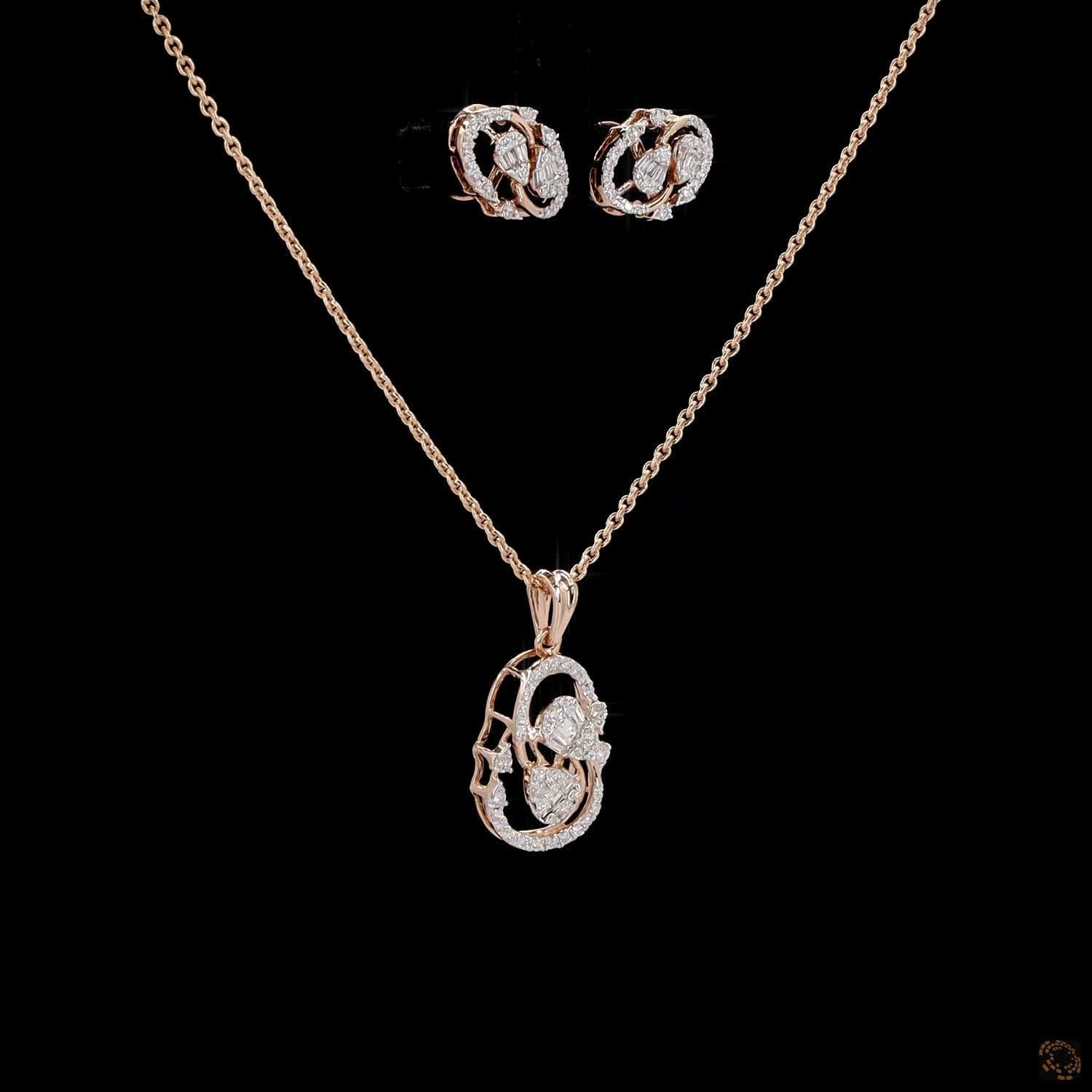 Diamond Pendant Set in 18KT Yellow Gold