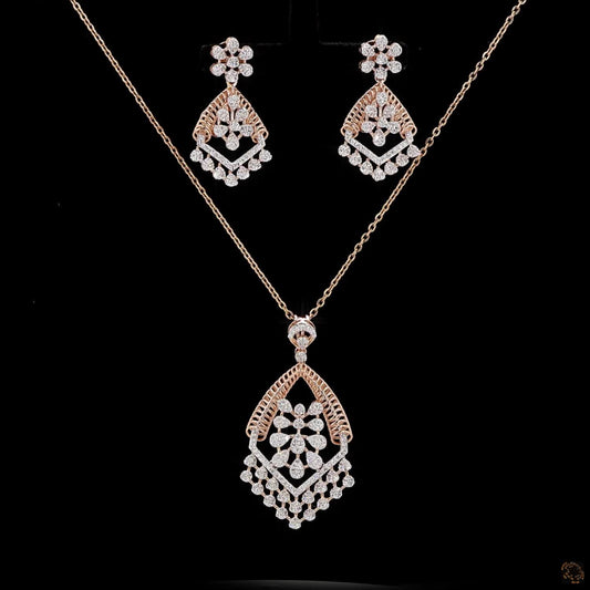 Diamond Pendant Set in 18KT Yellow Gold