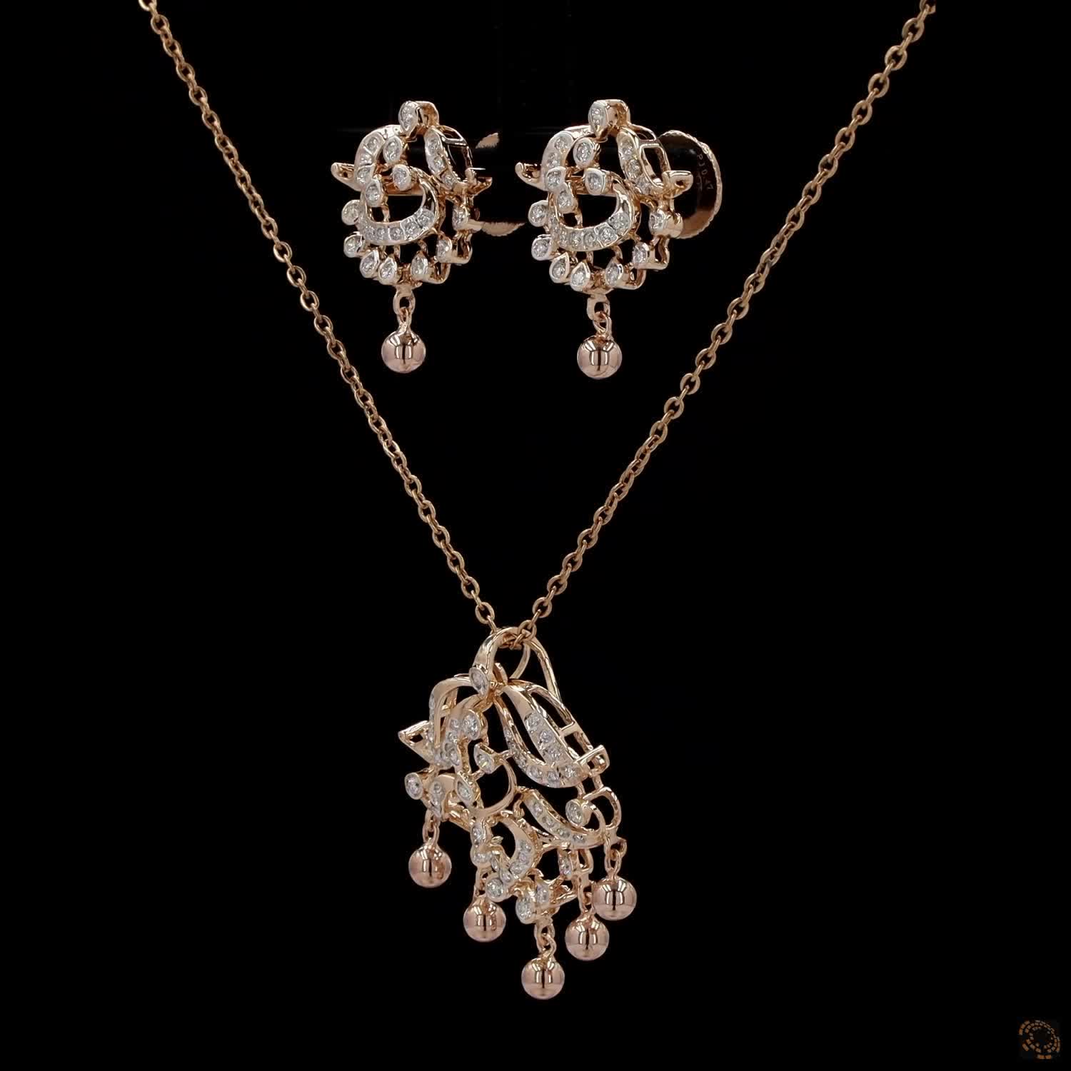 Diamond Pendant Set in 18KT Yellow Gold