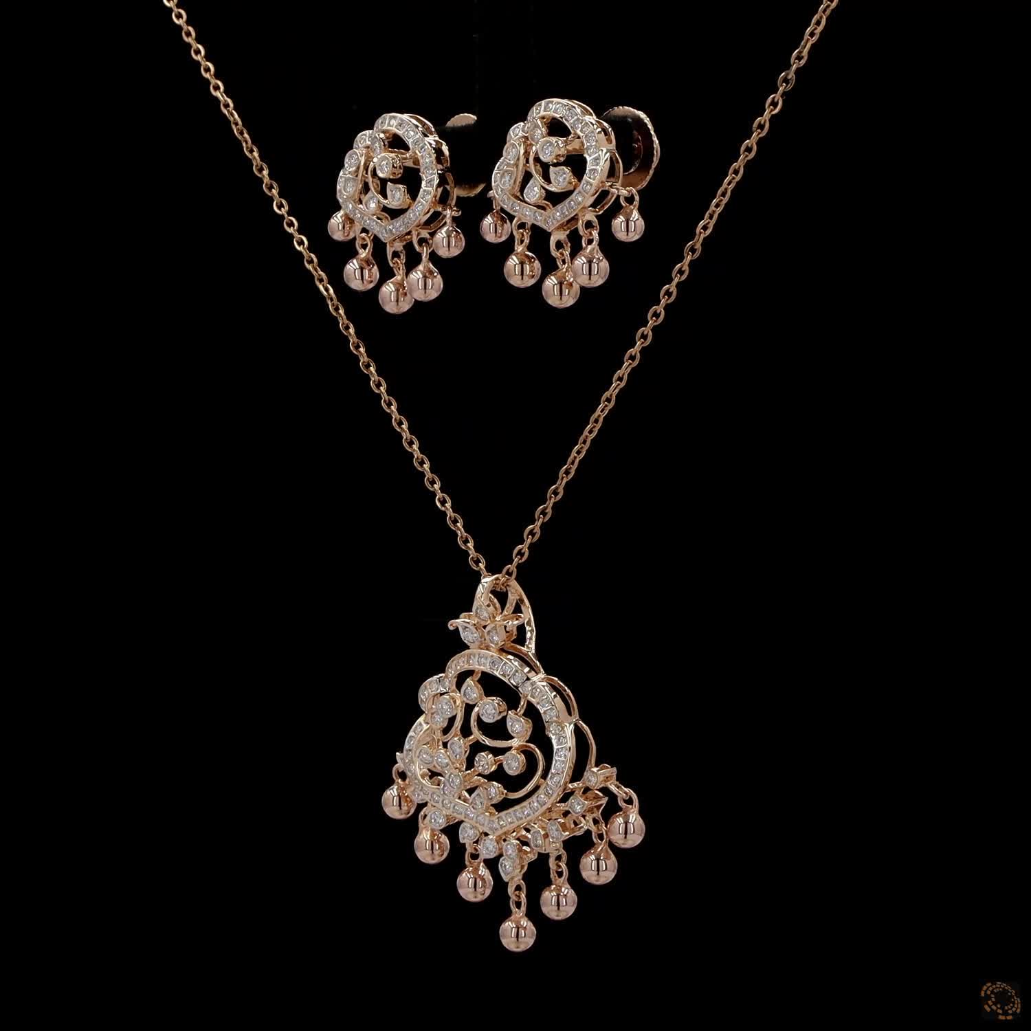 Diamond Pendant Set in 18KT Yellow Gold