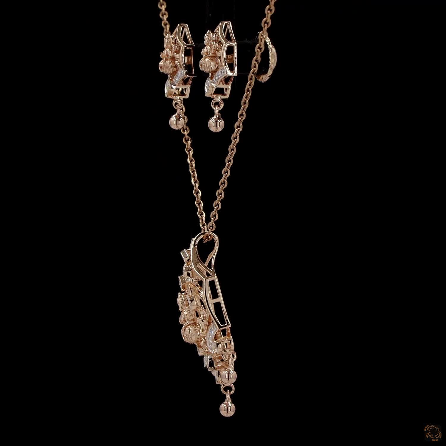 Diamond Pendant Set in 18KT Yellow Gold