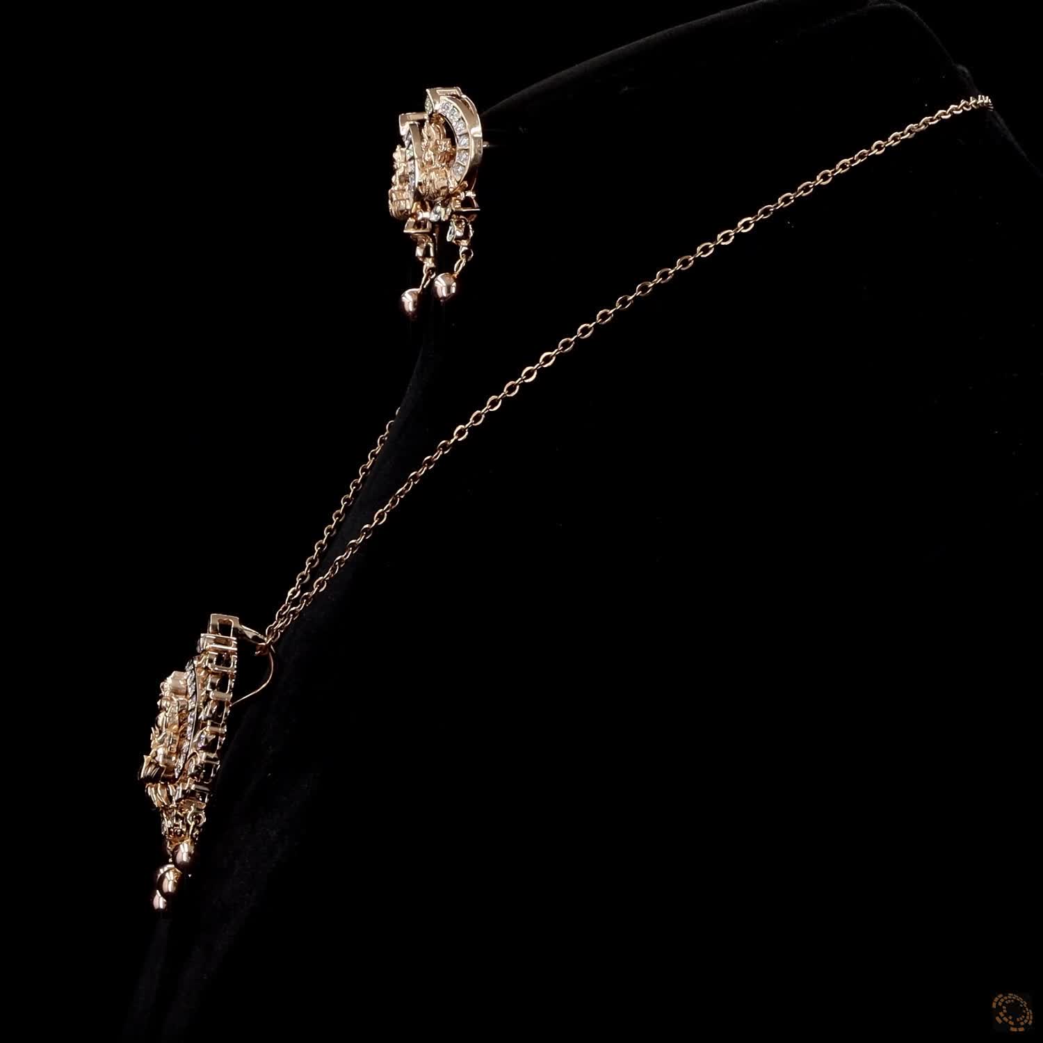 Diamond Pendant Set in 18KT Yellow Gold