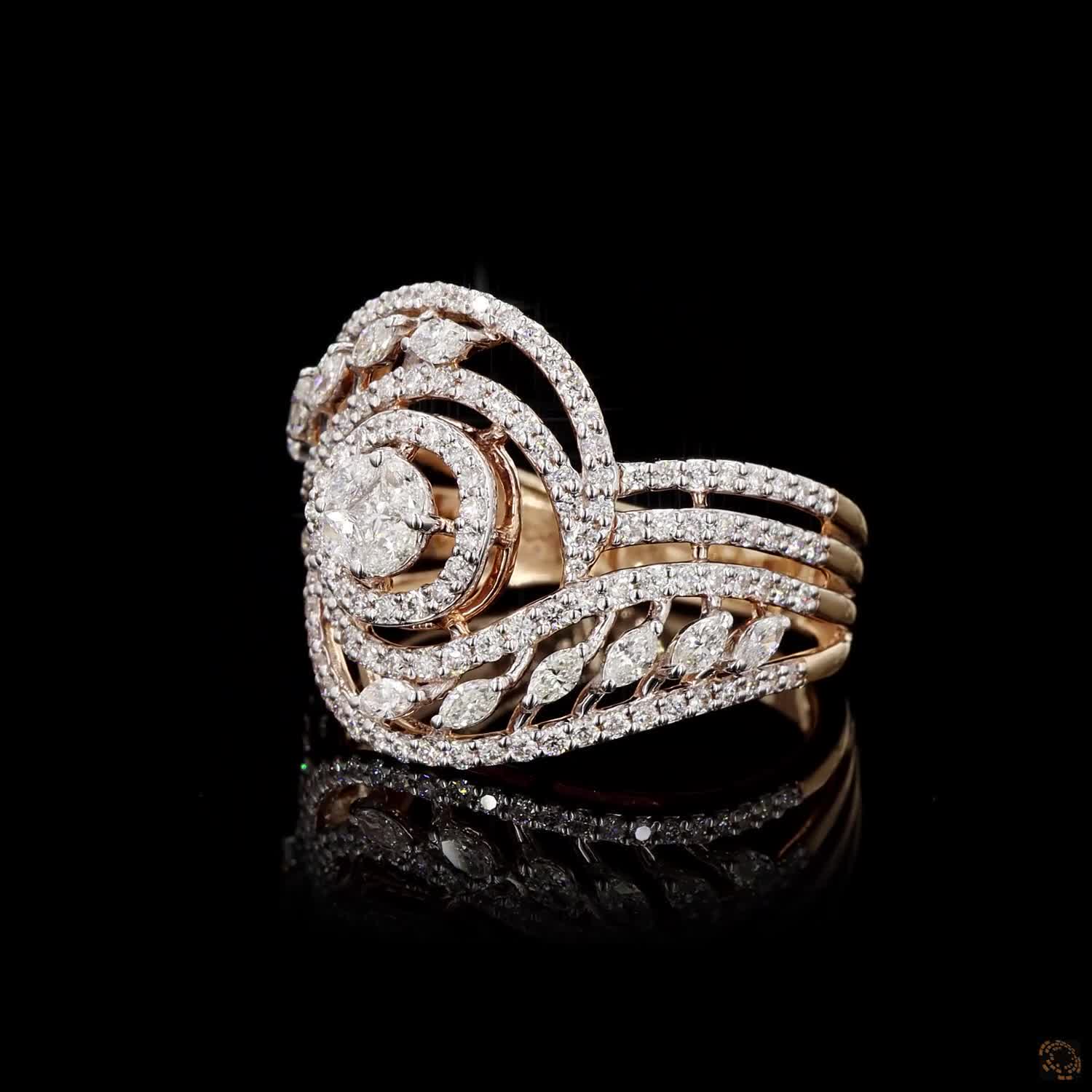 Diamond Ring in 18KT Yellow Gold