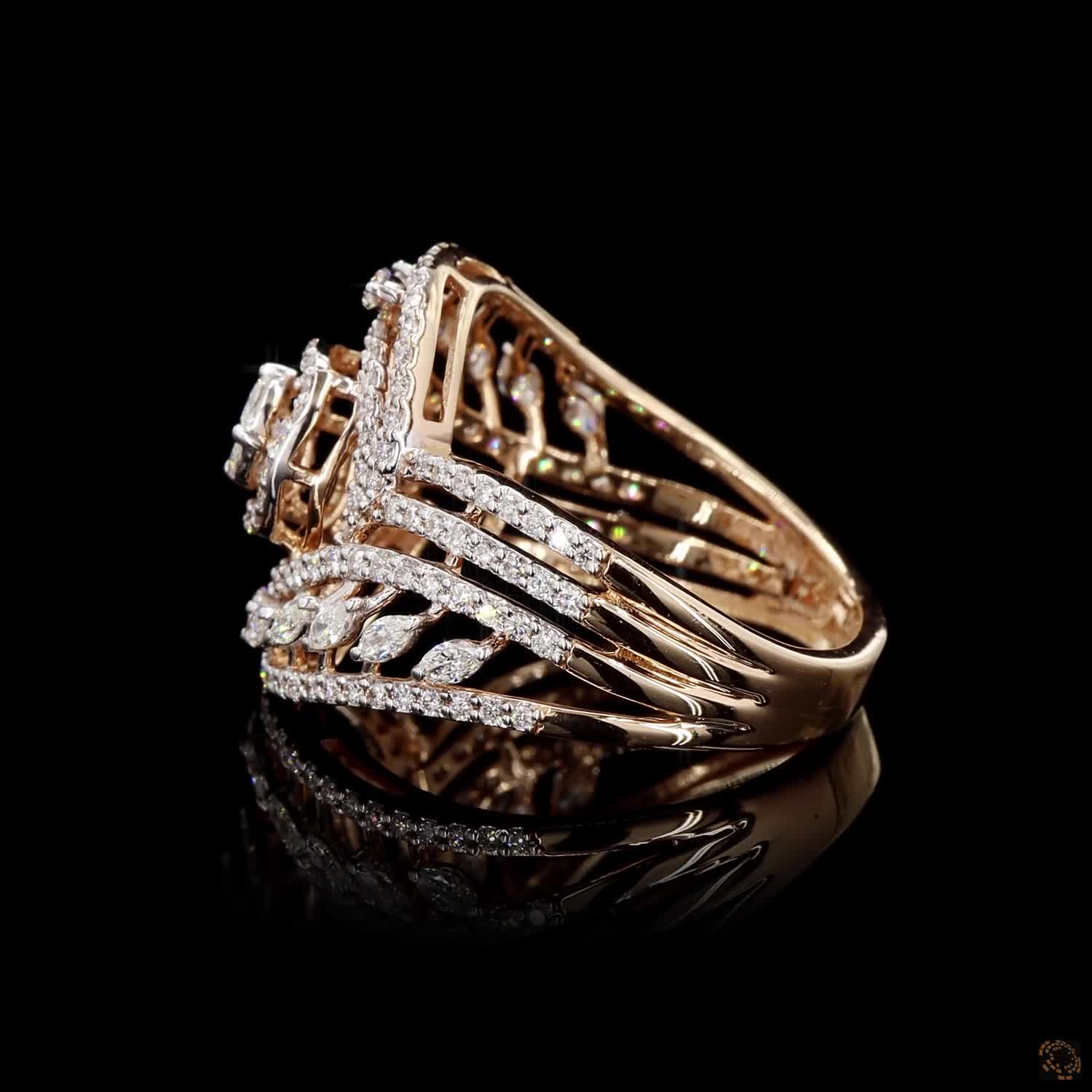 Diamond Ring in 18KT Yellow Gold